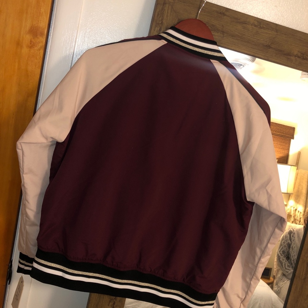 NWT Red/Seed combo Bomber Jacket - Picture 3 of 5